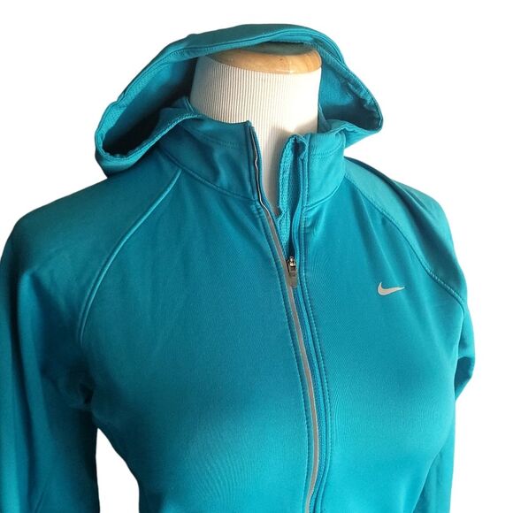 Nike Women's Element Thermal Dri-Fit Running Hoodie Teal Womens Small - Picture 4 of 14
